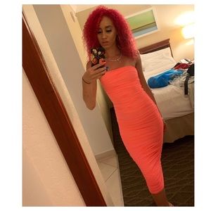 Ohpolly Ruched midi dress